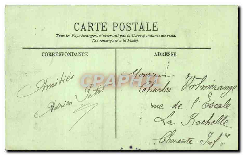 Paris CPA Boulevard des italiens Le cafe Riche — Verso