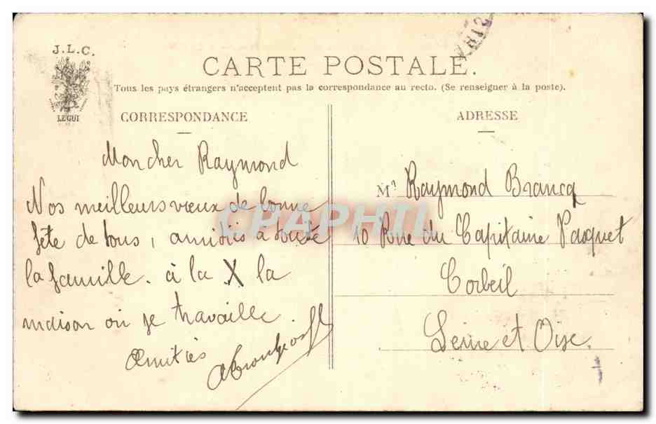 Paris CPA Boulevard Montmartre — Rückseite
