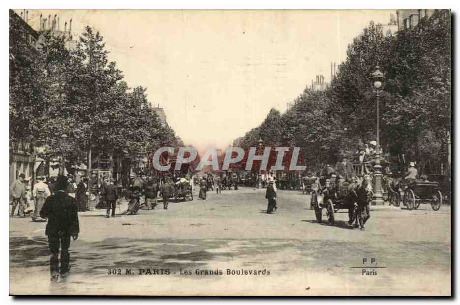 Paris CPA Les grands boulevards