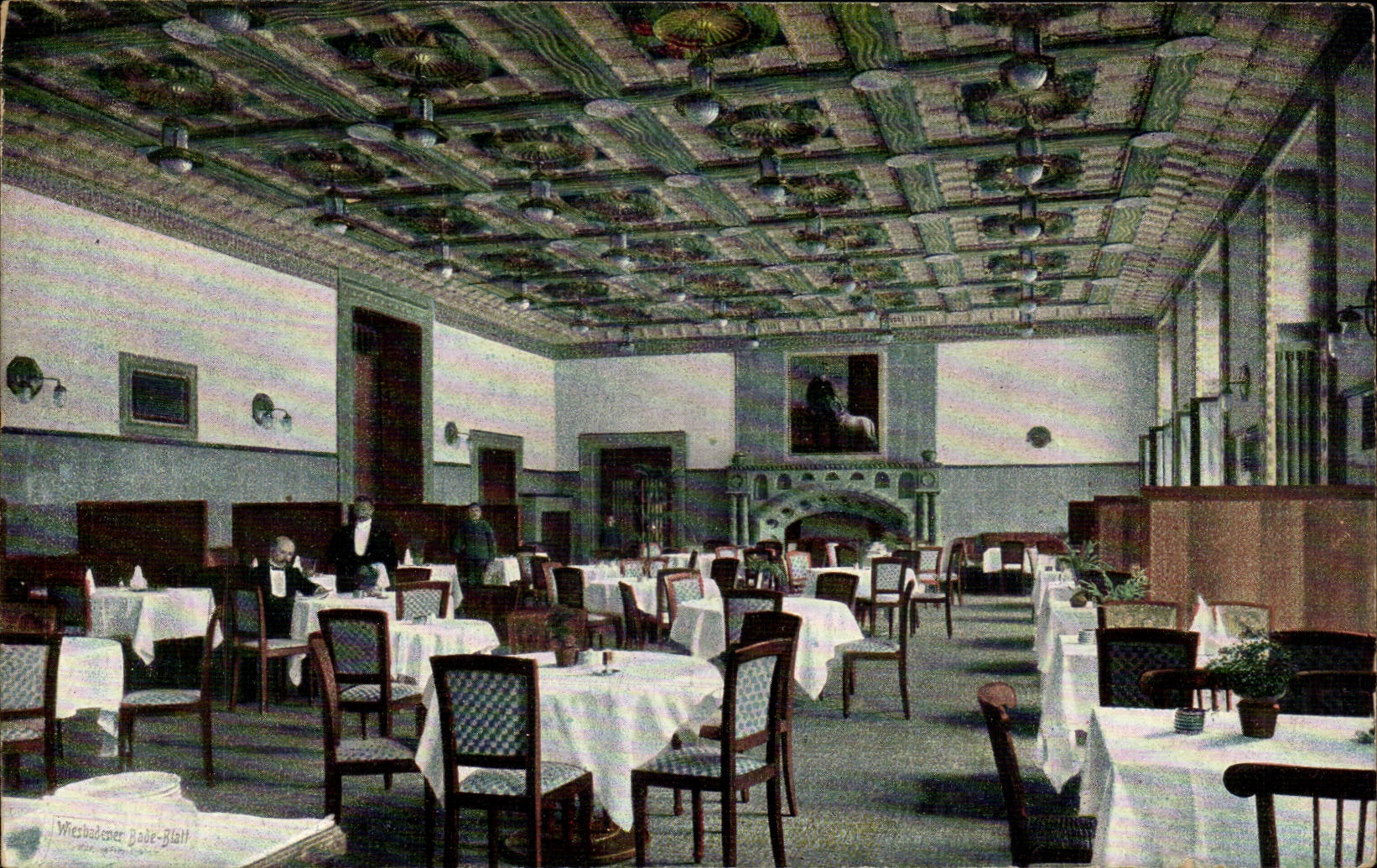 CPA Wiesbaden Neues Kurhaus Biersalon