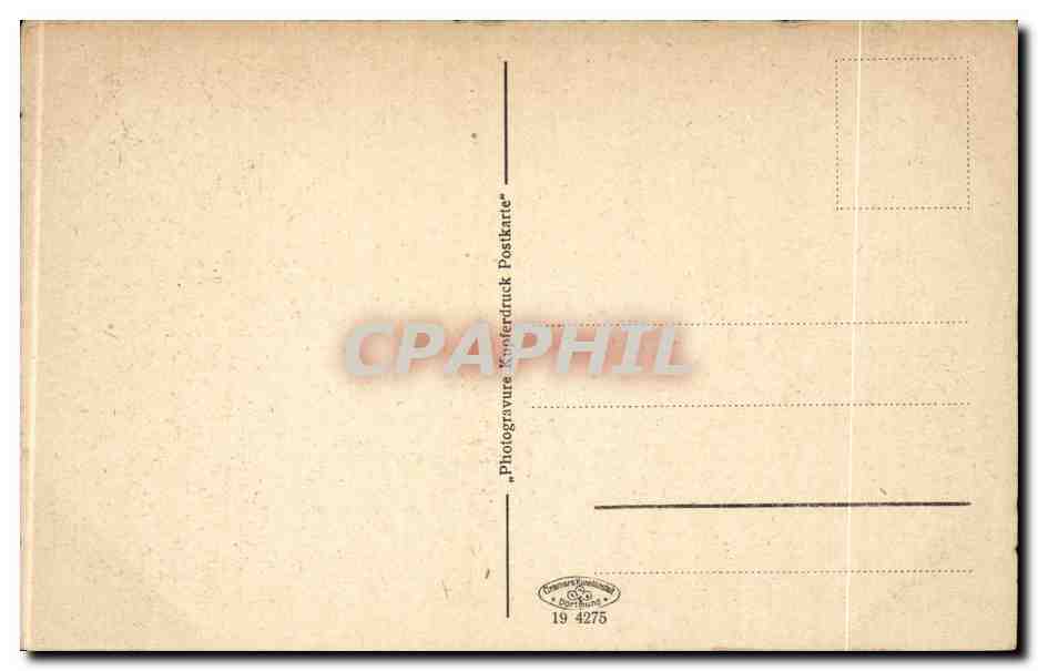 CPA Baden Baden Schlossterrasse mit Blick ins Tal — Rückseite