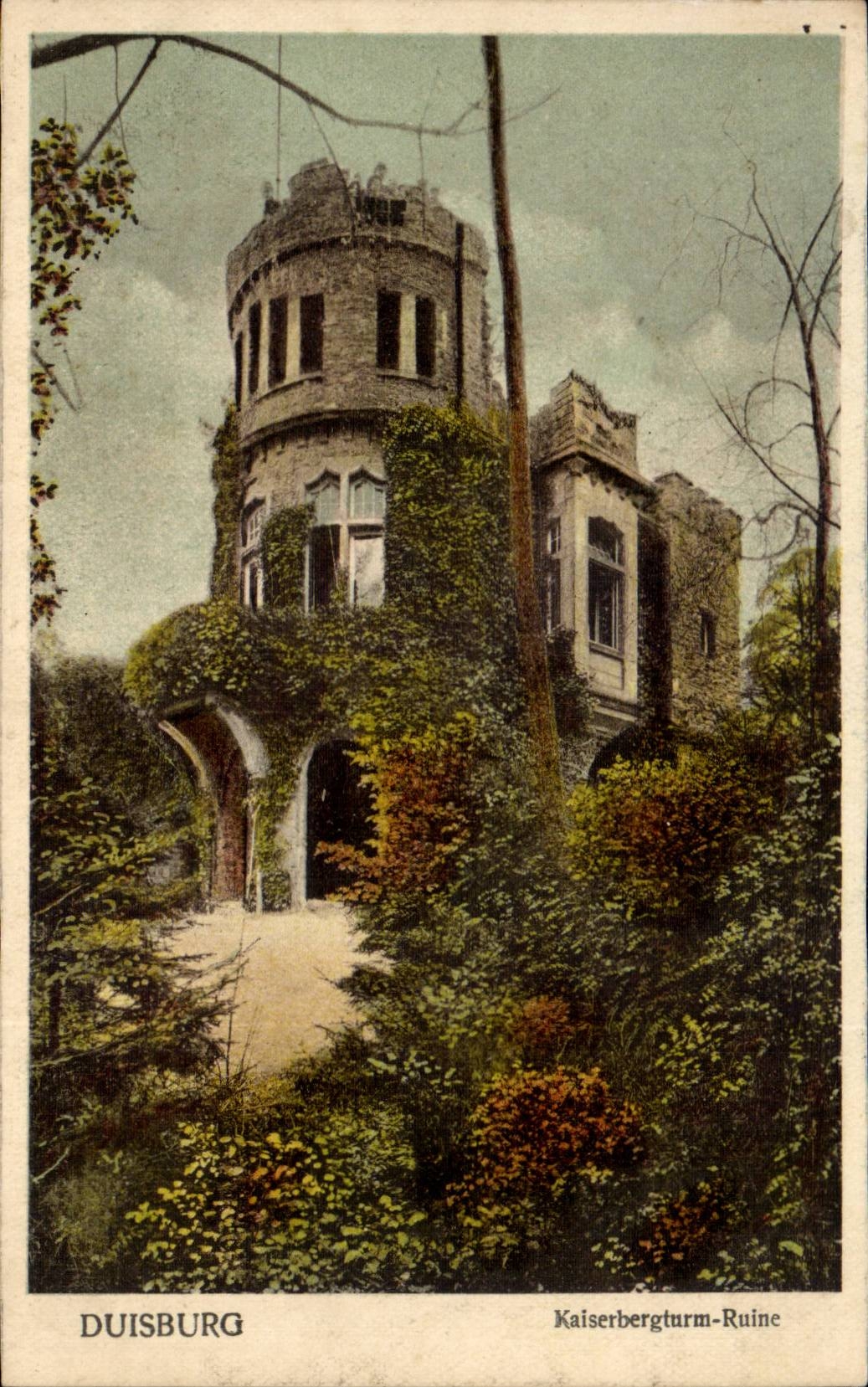CPA Duisburg Kaiserbergturm Ruine