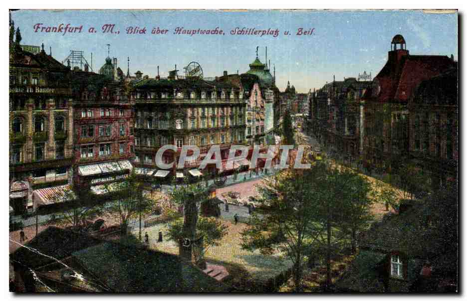 Frankfurt a. M., Blick über Hauptwache, Schillerplatz u. Beil.