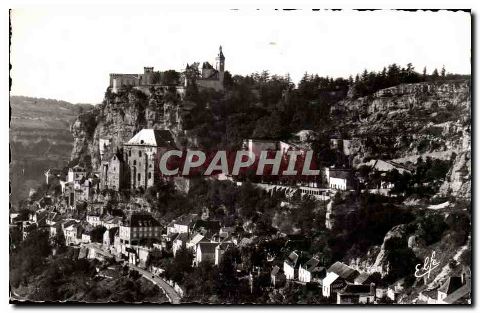 Rocamadour — Vue générale de la ville et du château — Edit. Pyr. Océan, n° 160 bis