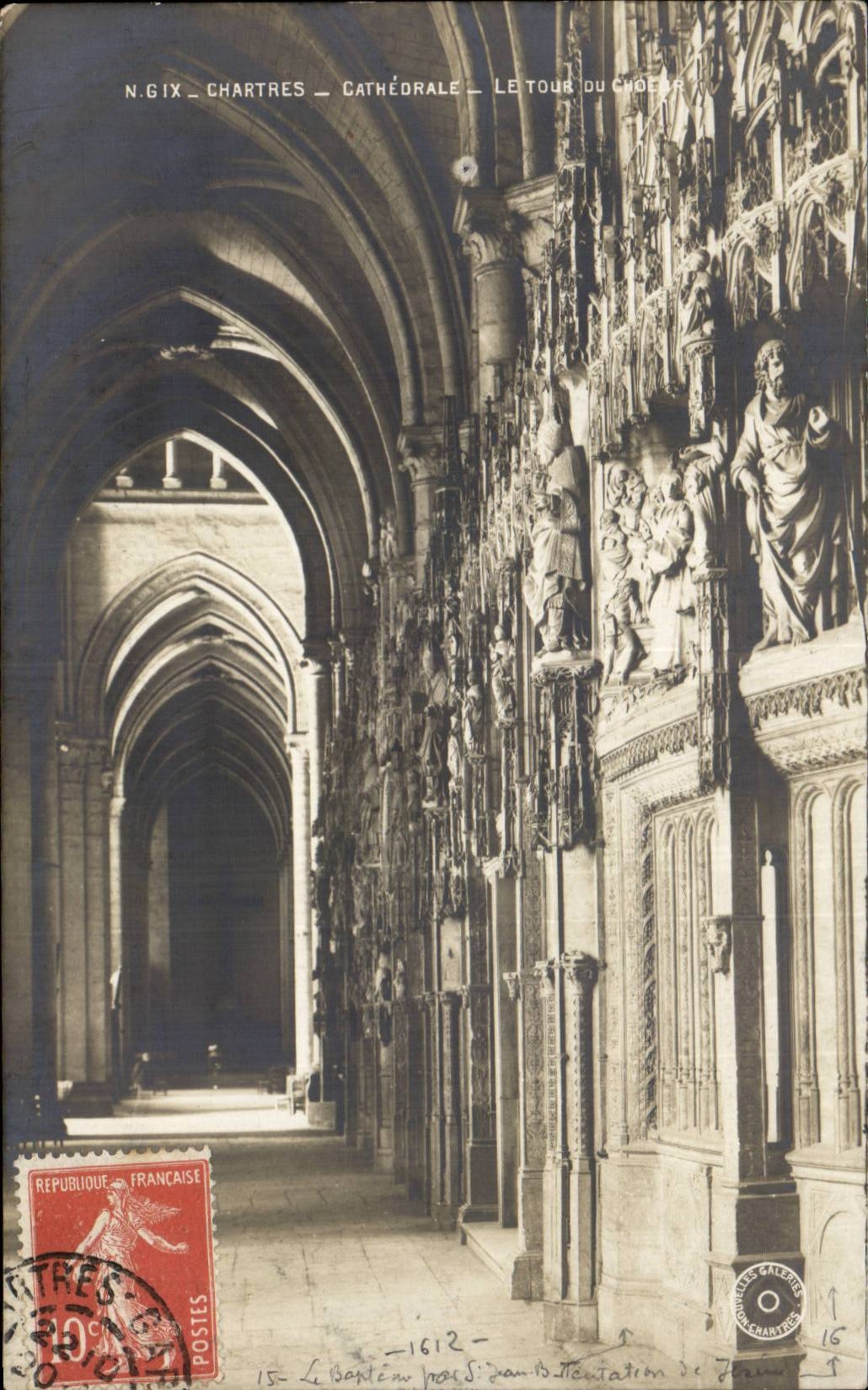 CPA Chartres CAthedrale Le tour du choeur