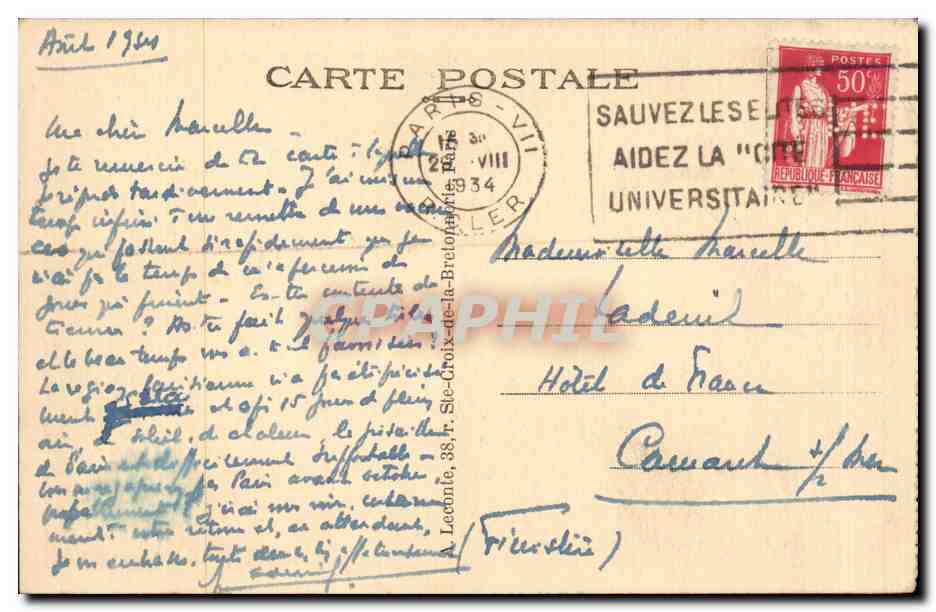 Versailles — Le Palais du Petit Trianon — The Small Trianon — F. Juy, n°75 — Verso