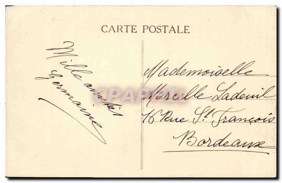 Bodeaux - Eglise Saint Michel CPA  — Verso