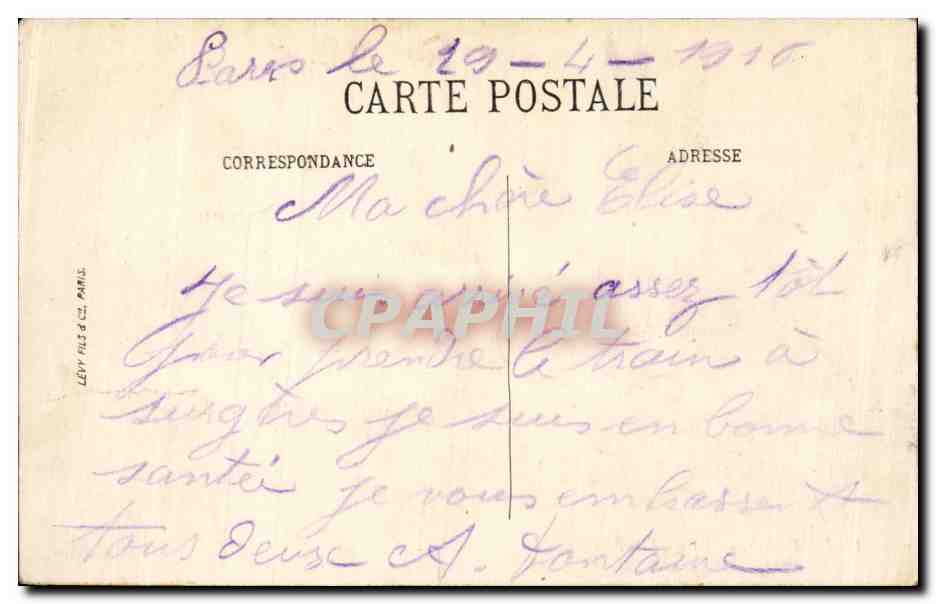 Paris - 10 - Gare de l'Est - CPA -  — Verso