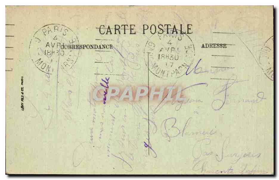 Paris - 12 - Gare du Nord - CPA -  — Rückseite