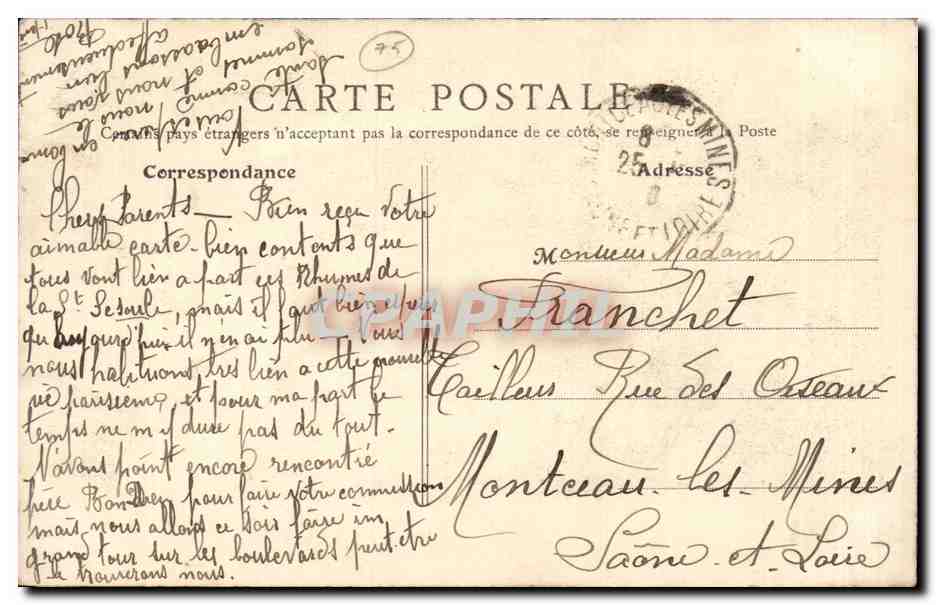 Paris - 1 - Jardin des Tuileries et Rue de Rivoli - CPA  — Verso