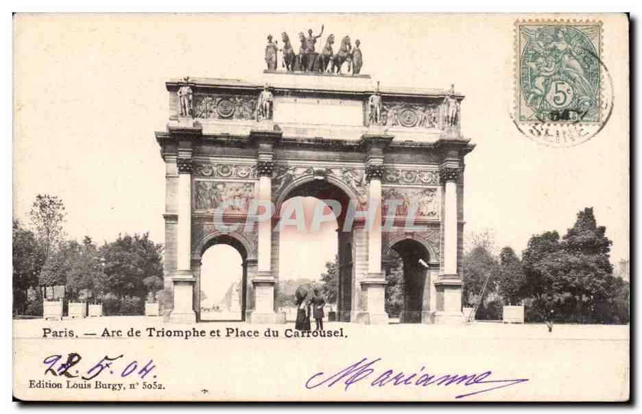Paris - 1 - Arc de Triomphe et Place du Carrousel - CPA 