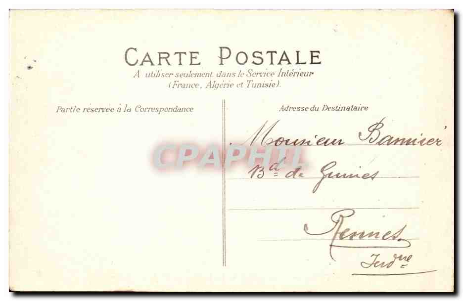 Paris - Le Ministere de la Justice CPA  — Rückseite