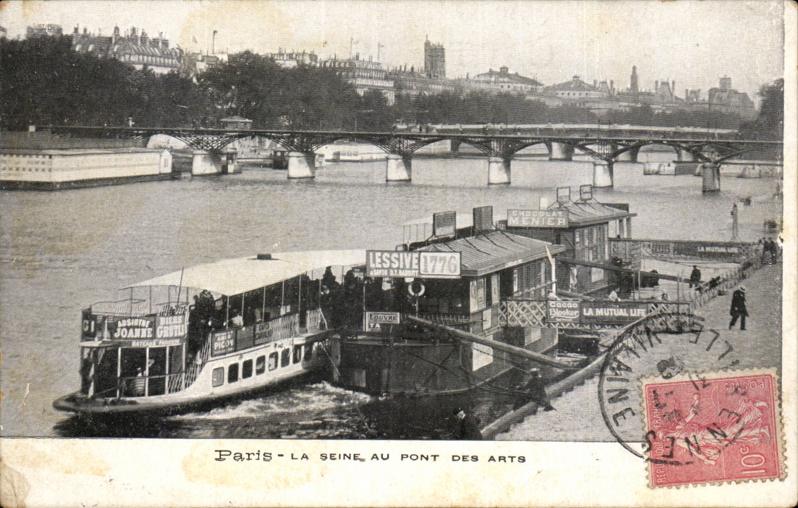 Paris - 1 - Pont des Arts - La Seine - CPA 