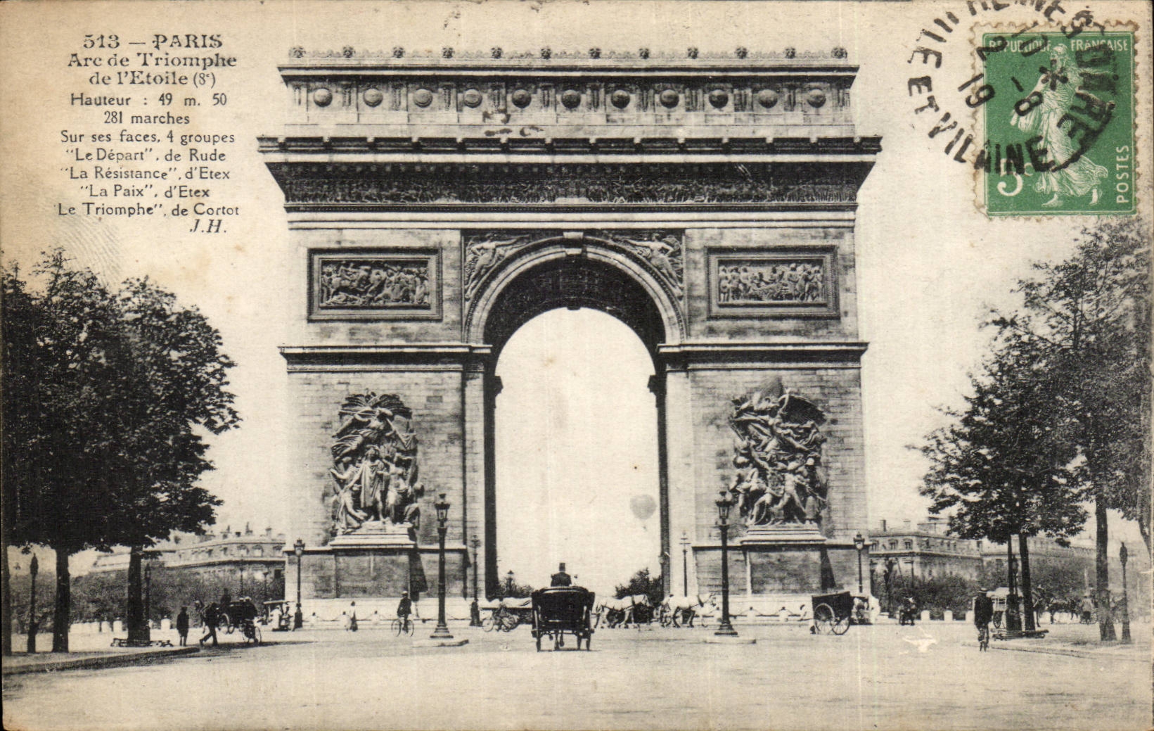 Paris - 8 - L'Arc de Triomphe - CPA 