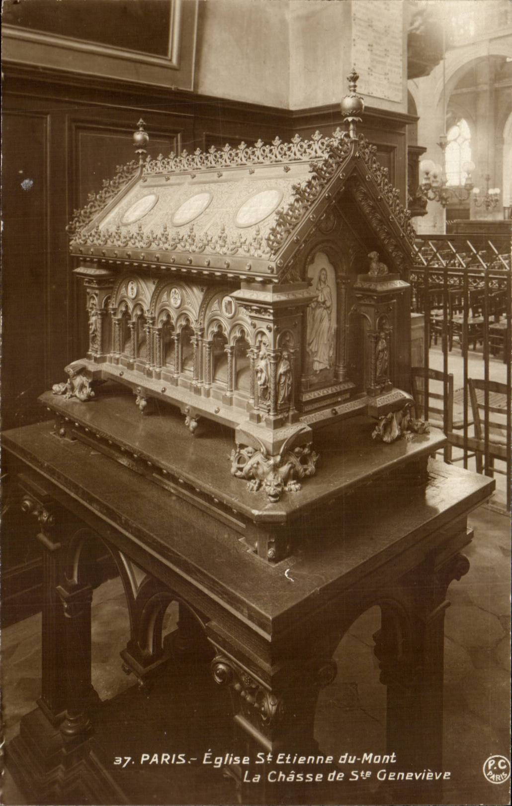 Paris - 5 - Eglise St Etienne du Mont - La Chasse de Ste Genvieve - CPA 