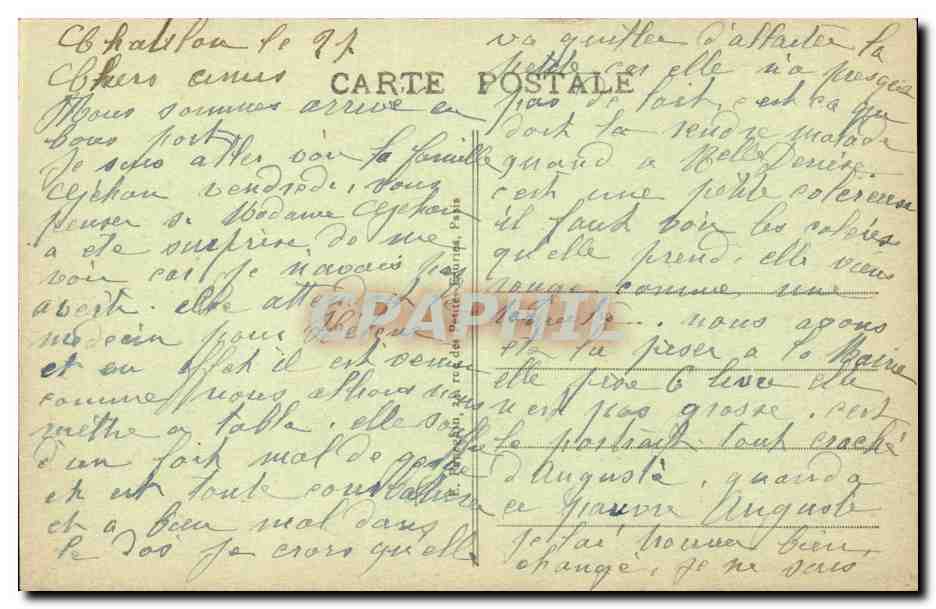 Paris - 8 - La Madeleine - CPA  — Verso