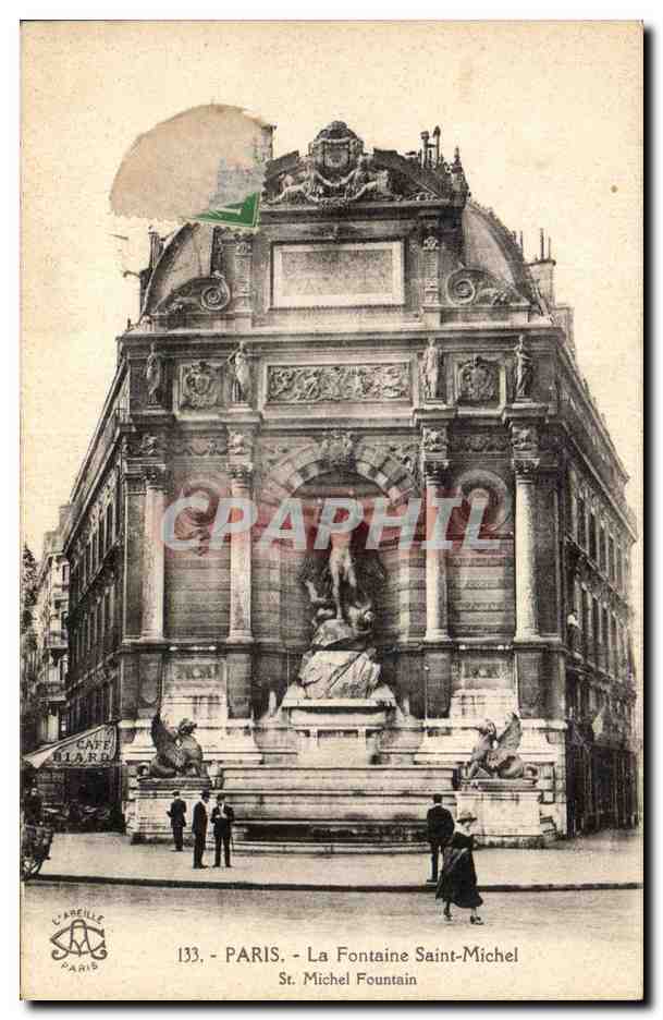 Paris - 4 - Fontaine Saint Michel - CPA 