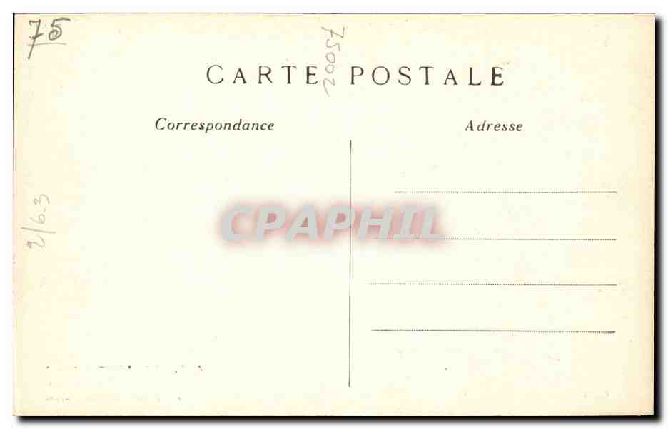 Paris - 1 - La Place des Victoires et la Rue Etienne Marcel - CPA  — Rückseite