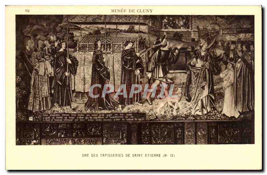 Paris - 5 - Musee de Cluny - Une des Tapisseries de Saint Etienne - CPA 