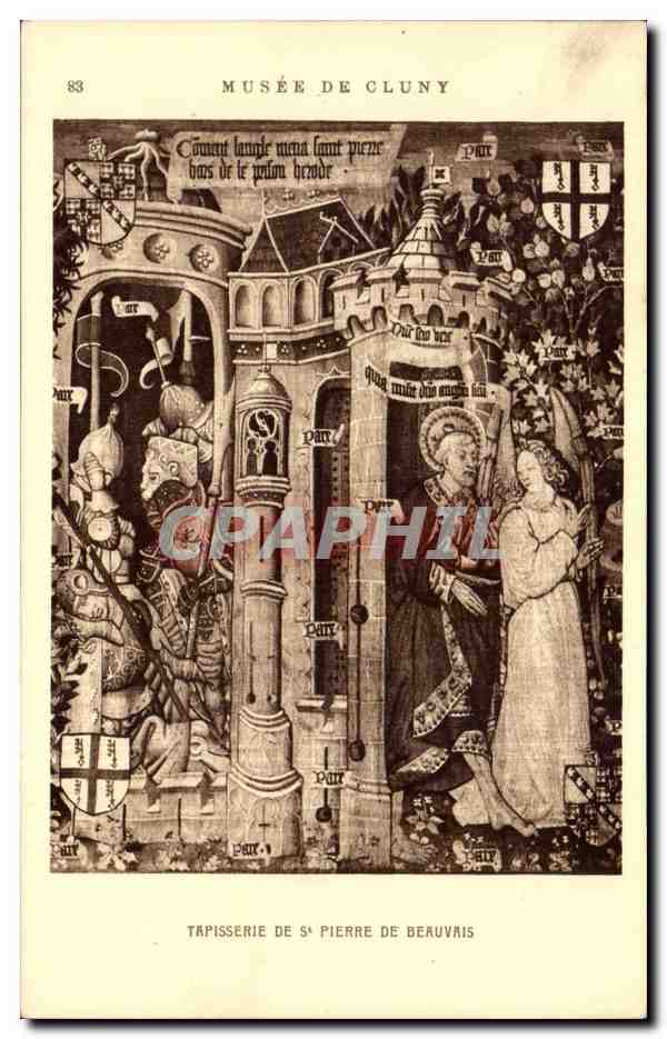 Paris - 5 - Musee de Cluny - Tapisserie de St Pierre de Beauvais - tapestry - CPA 
