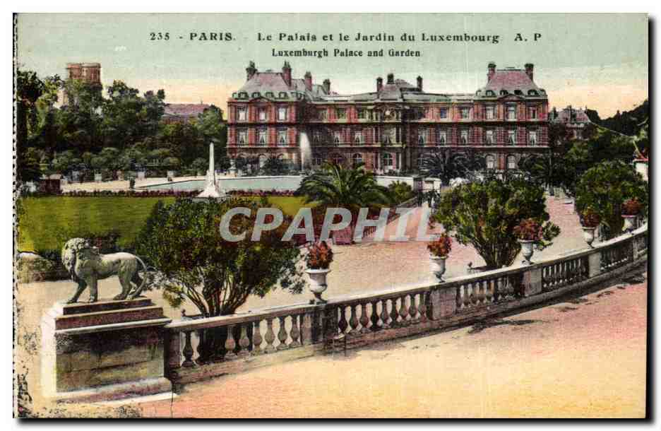 Paris - 6 - Le Palais et le Jardin du Luxembourg - lion - CPA 