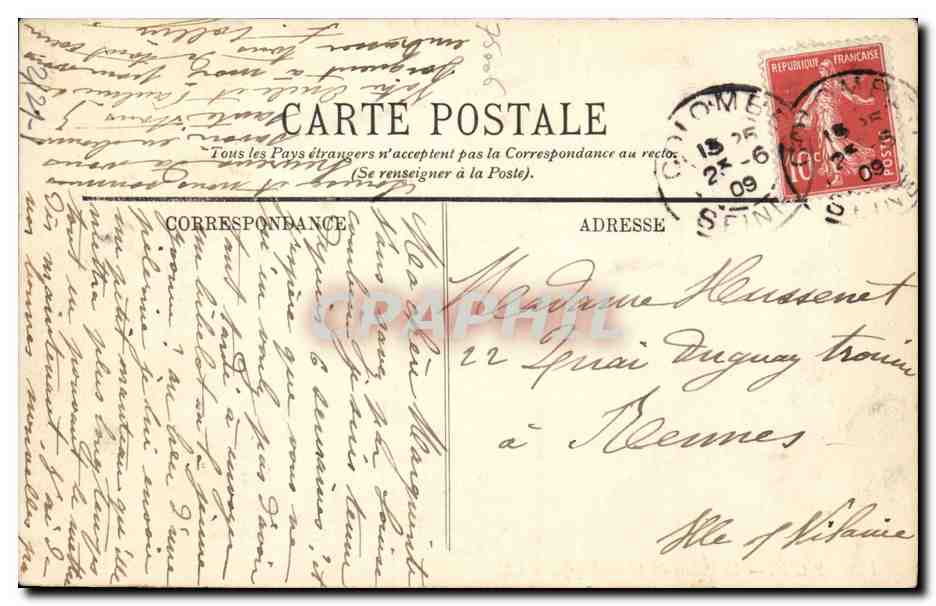 Paris - 6 - Le Palais du Luxembourg - Mona - CPA  — Rückseite