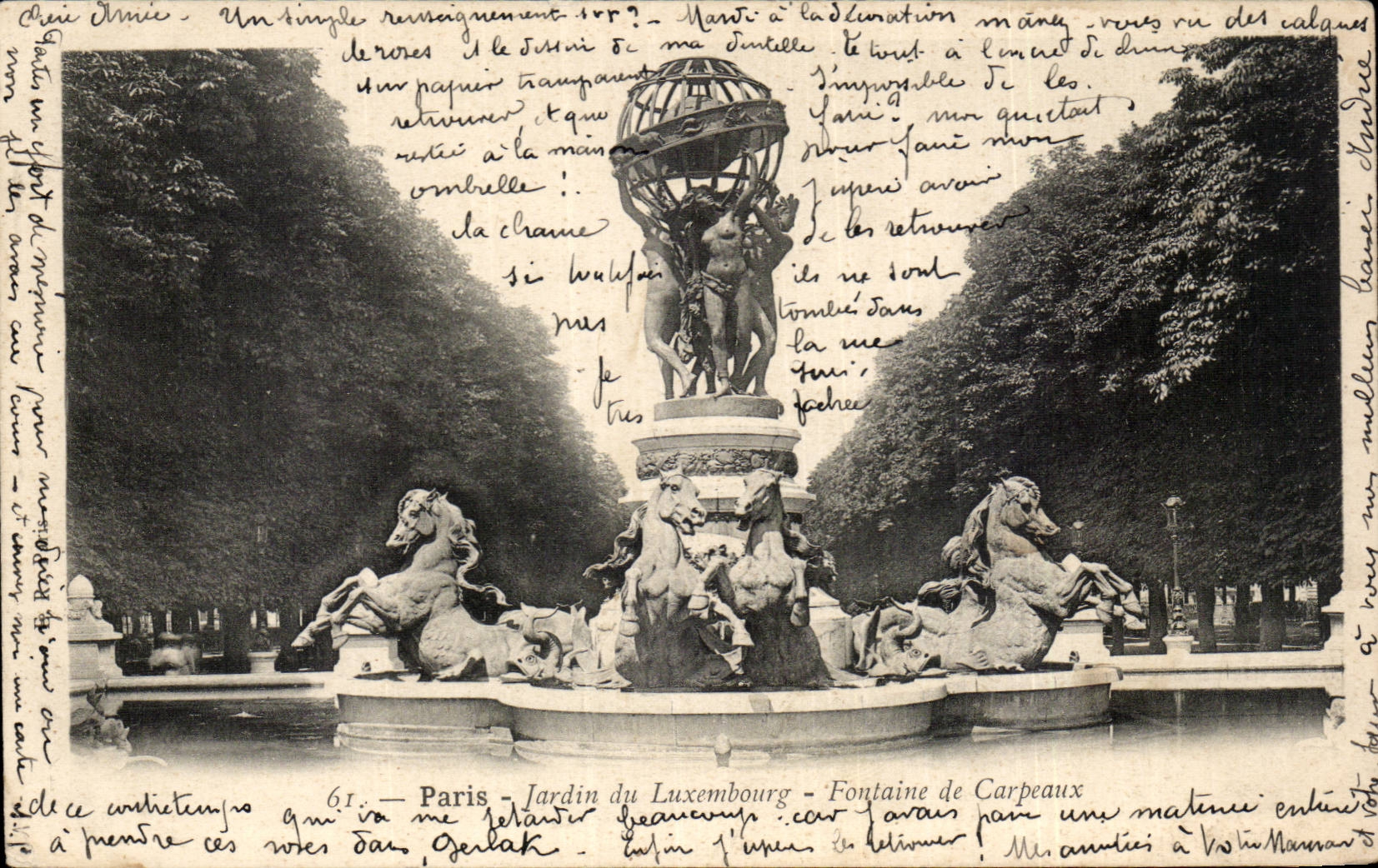 Paris - 6 - Le Palais du Luxembourg - Fontaine Carpeaux - CPA 