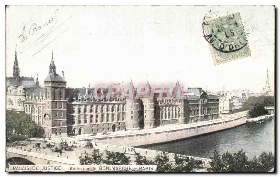 Paris - 1 - Palais de Justice - Edite par le Bon Marche - CPA 