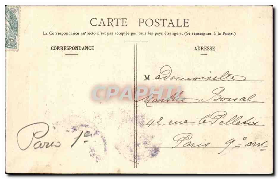 Paris - 1 - Le Jardin des Tuileries - CPA  — Verso