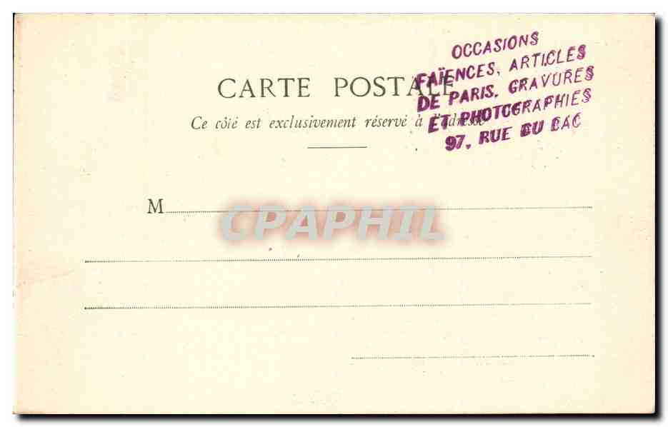 Paris - 1 - Rue de Rivoli - CPA  — Verso