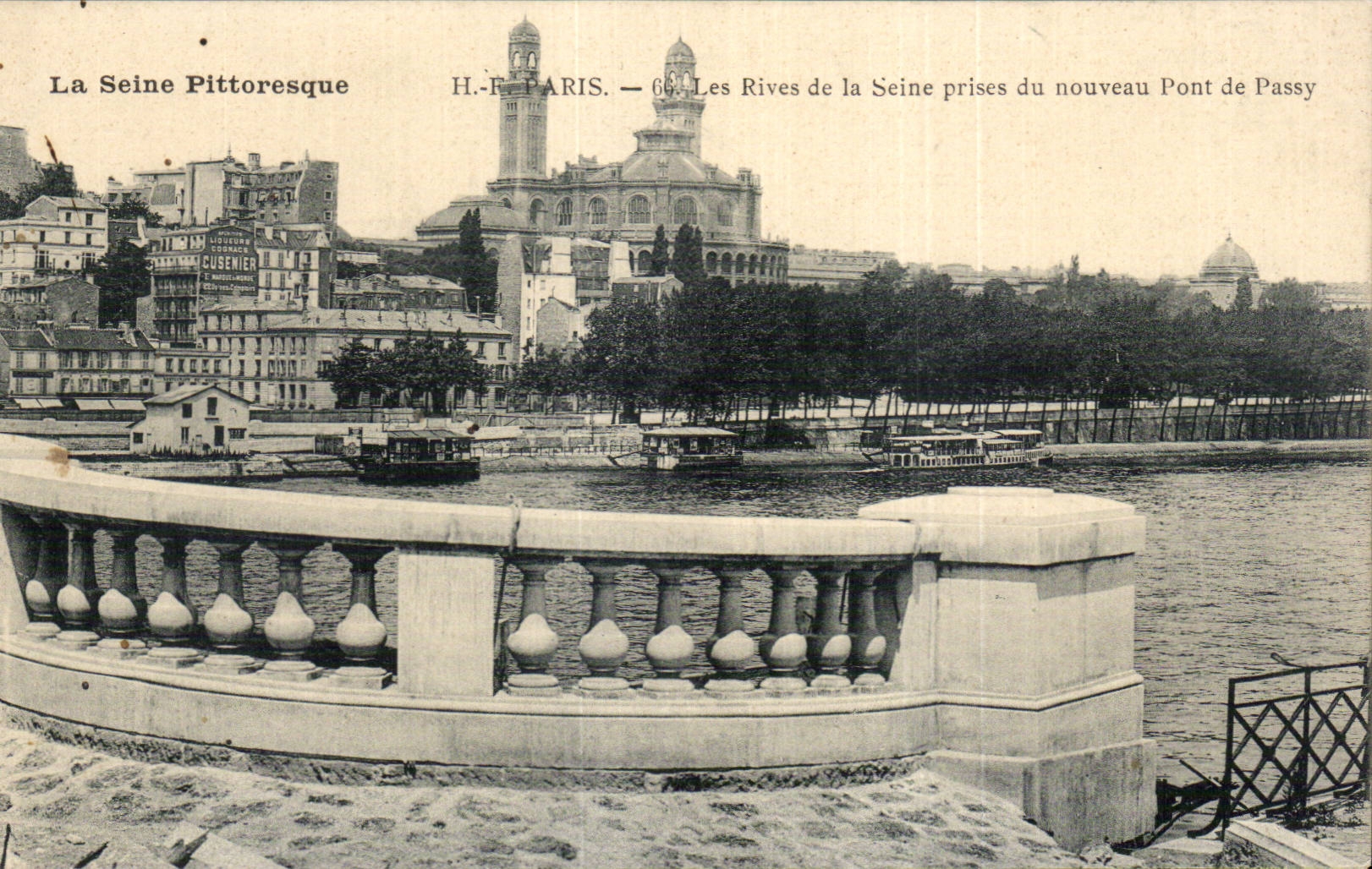 Paris - 16 - Les Rives de la Seine prises du nouveau Pont de Passy - CPA 