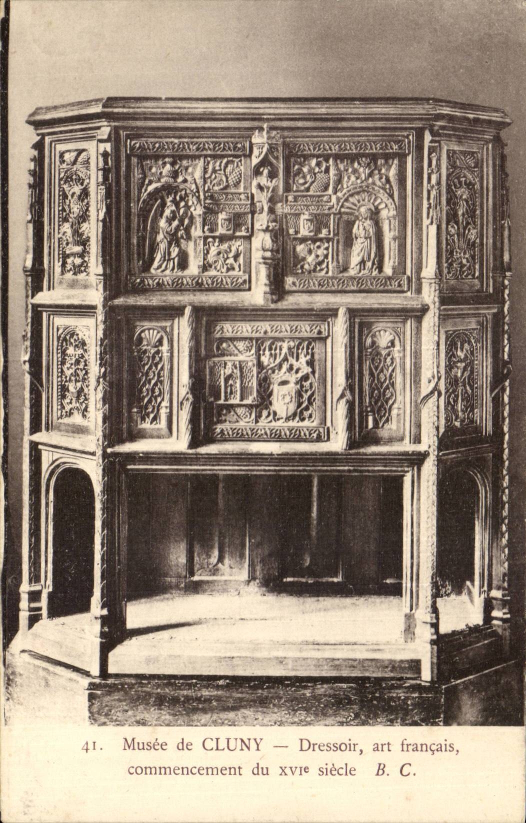 Paris - 5 - Musee de Cluny - Dressoir - art francais CPA 