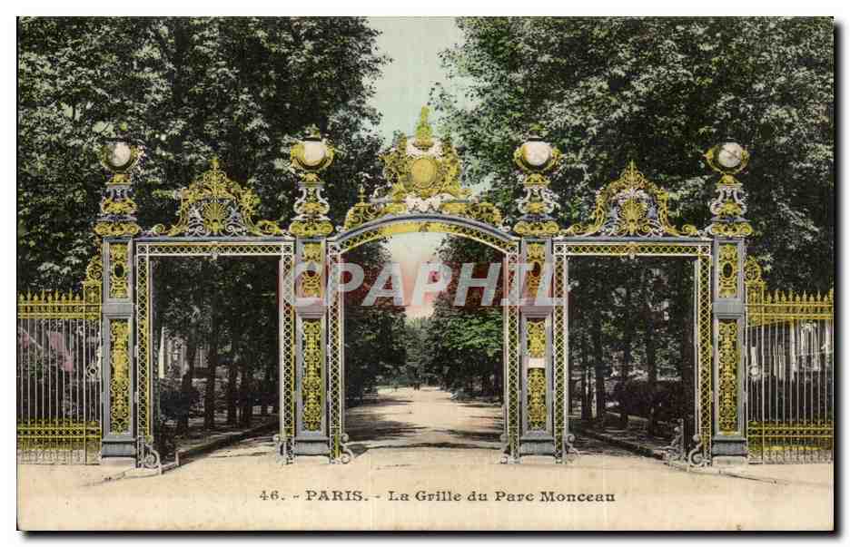 Paris - 8 - La Grille du Parc Monceau CPA 