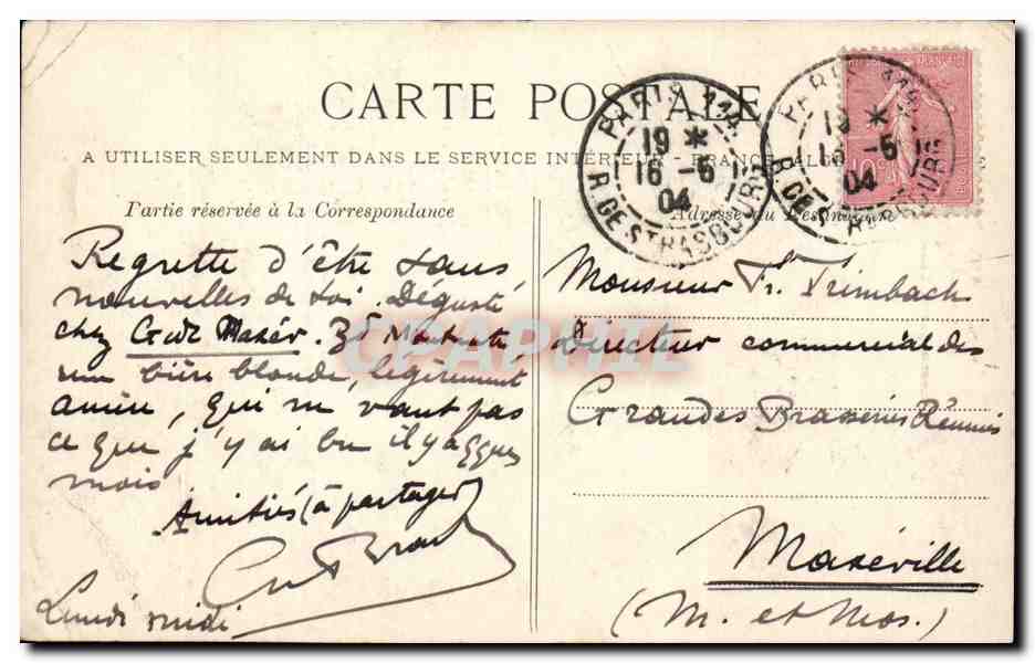 Paris 16 - La Liberte Eclairant le Monde - Offerte par la Colonie Americaine - CPA  — Rückseite