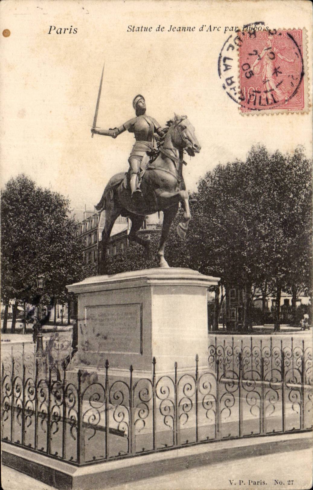 Paris - 1 - Statue de Jeanne d'Arc - CPA 