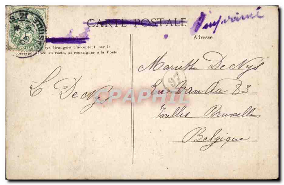 Paris - 10 - Porte Saint Denis - La Nuit - CPA  — Verso