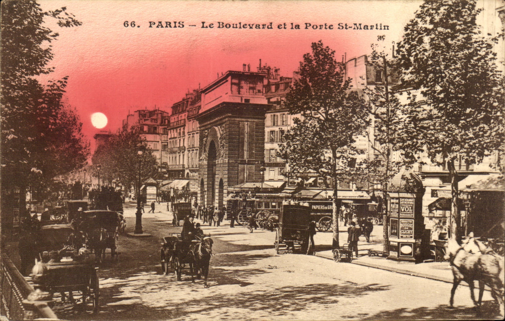 Paris - 10 - Boulevard et Porte St Martin - CPA 