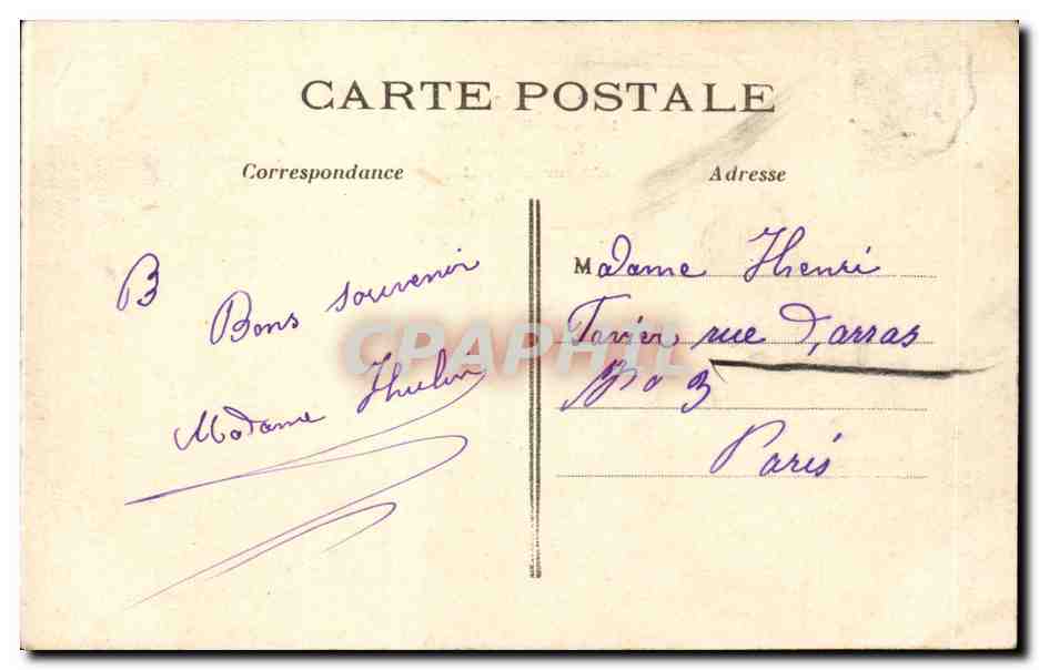 Paris - 16 - Bois de Boulogne - Pavillon d'Armenouville - CPA  — Rückseite