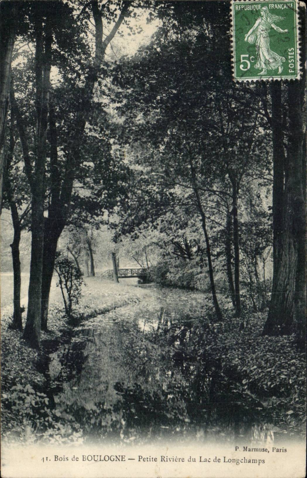 Paris - 16 - Bois de Boulogne - Petite Riviere - Lac du Longchamps - CPA 