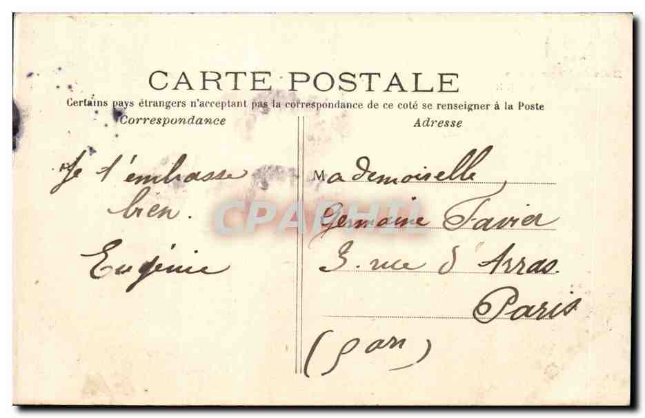 Paris - 12 - Bois de Vincennes - La Grotte - CPA  — Verso