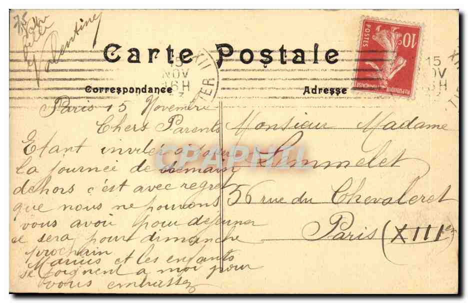 Paris - 7 - Gare d'Orleans - CPA  — Rückseite