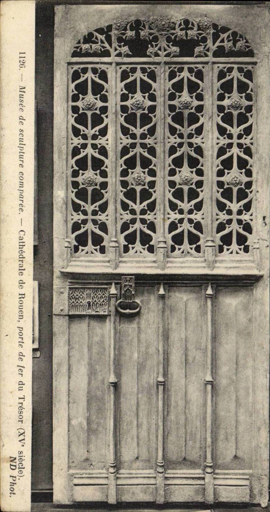 Rouen - Porte de fer du Tresor - Musee de sculpture comparee - CPA 