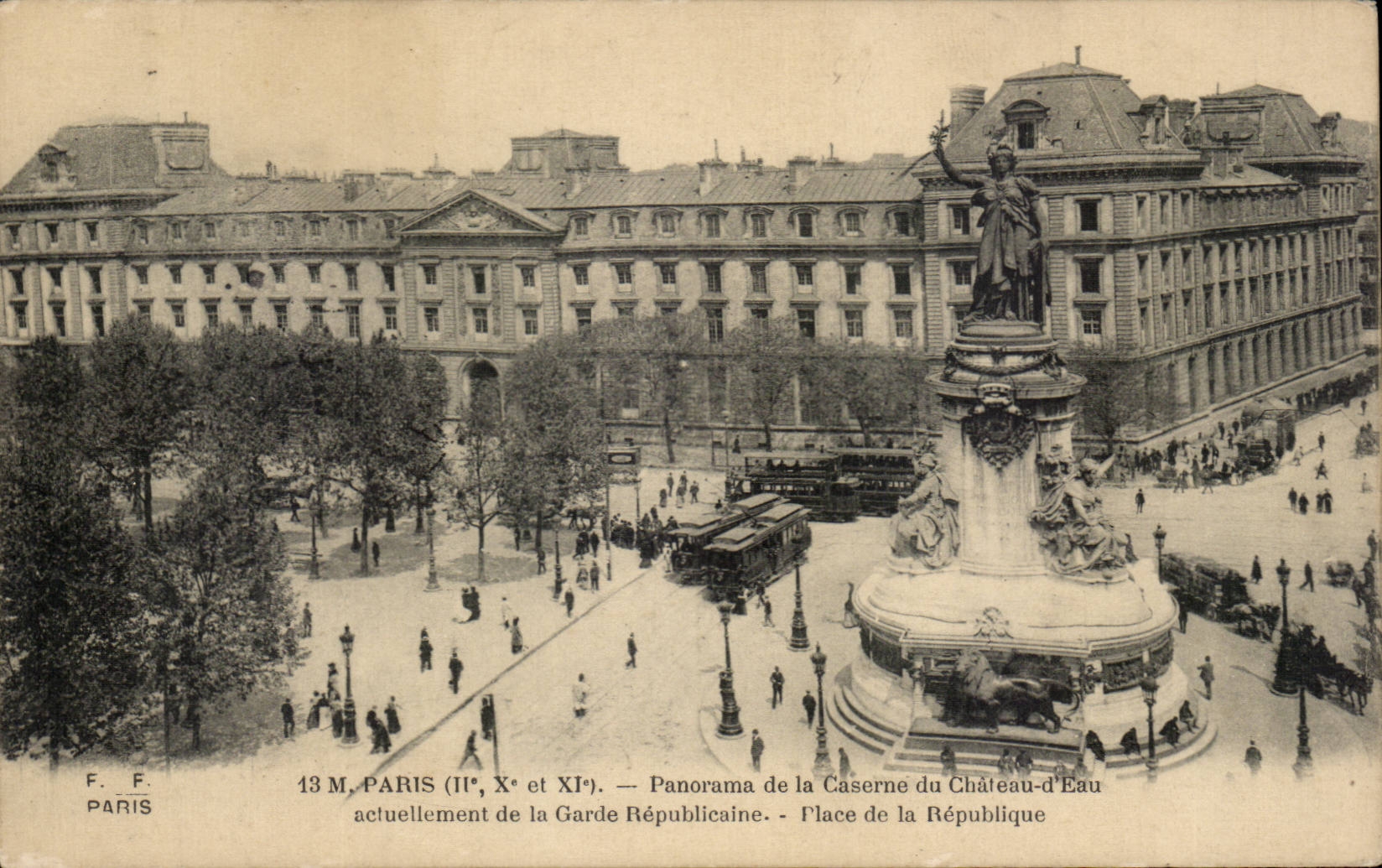 Paris - 2 - Panorama de la Caserne de Chateau d'Eau actuelleement de la garde Republicaine - CPA 