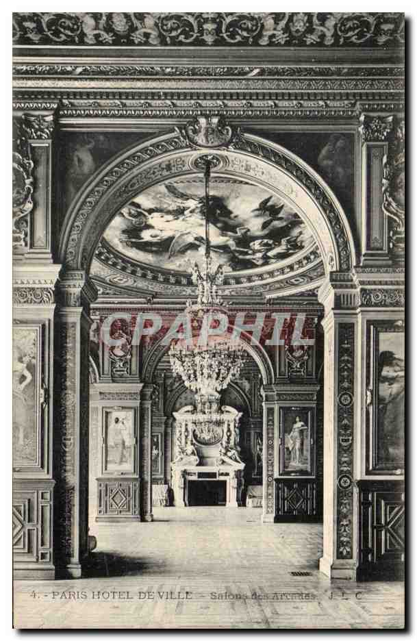 Paris - 4 - Hotel de Ville - Salon des Arcades - CPA 