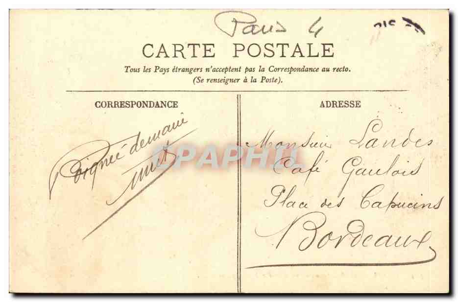 Paris - Ile St Louis - Vue sur la Seine - CPA  — Verso
