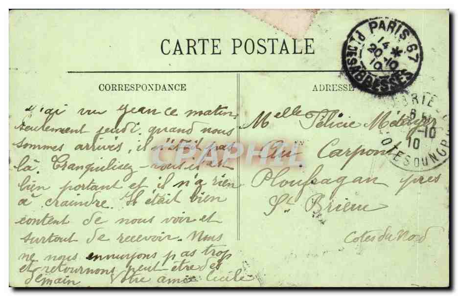 Paris - 1 - L'Institute de France - CPA  — Rückseite