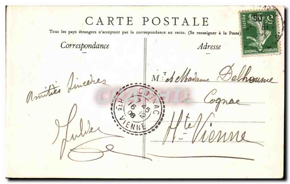 Paris - 2 - La Bourse - CPA  — Rückseite