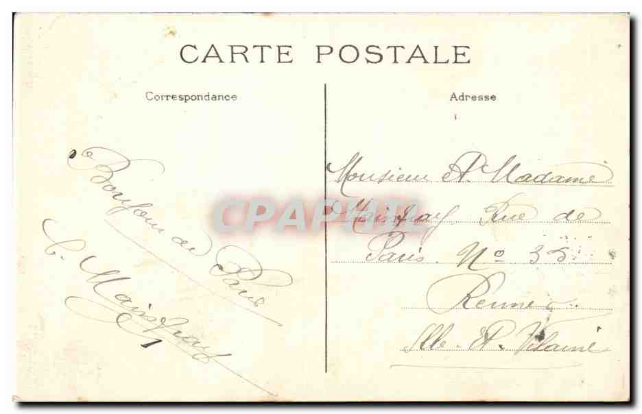 Paris - 10 - La Statue de la Republique - CPA  — Verso