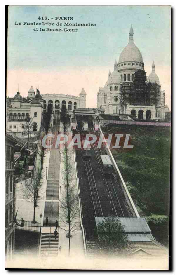 Paris - 18 - Sacre Coeur - Montmartre - Funiculaire - CPA 