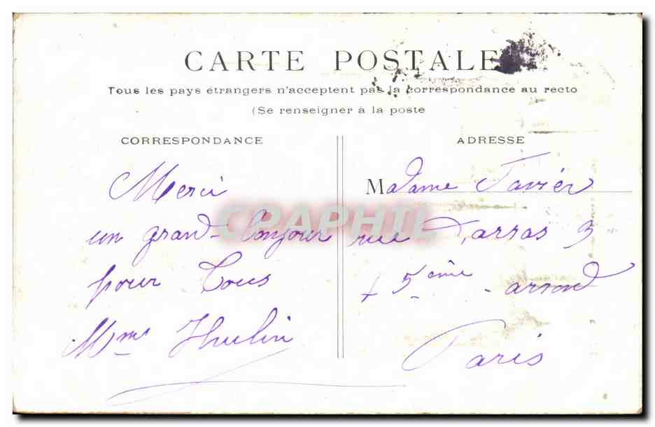 Paris - 4 - Notre Dame - CPA  — Rückseite